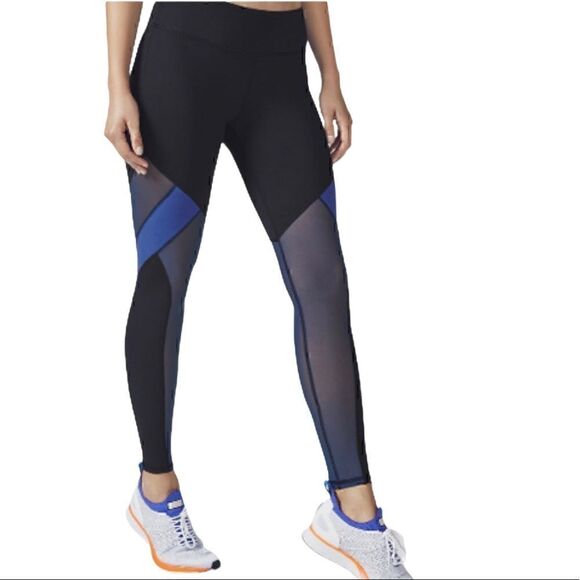 Fabletics leggings Womens Size XS color Block Mesh Full length active pants - Picture 1 of 8